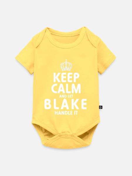 BLAKE: Regel das. - Baby Premium Kurzarmbody - Pastellgelb