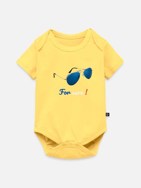 Sicher - Baby Premium Kurzarmbody - Pastellgelb