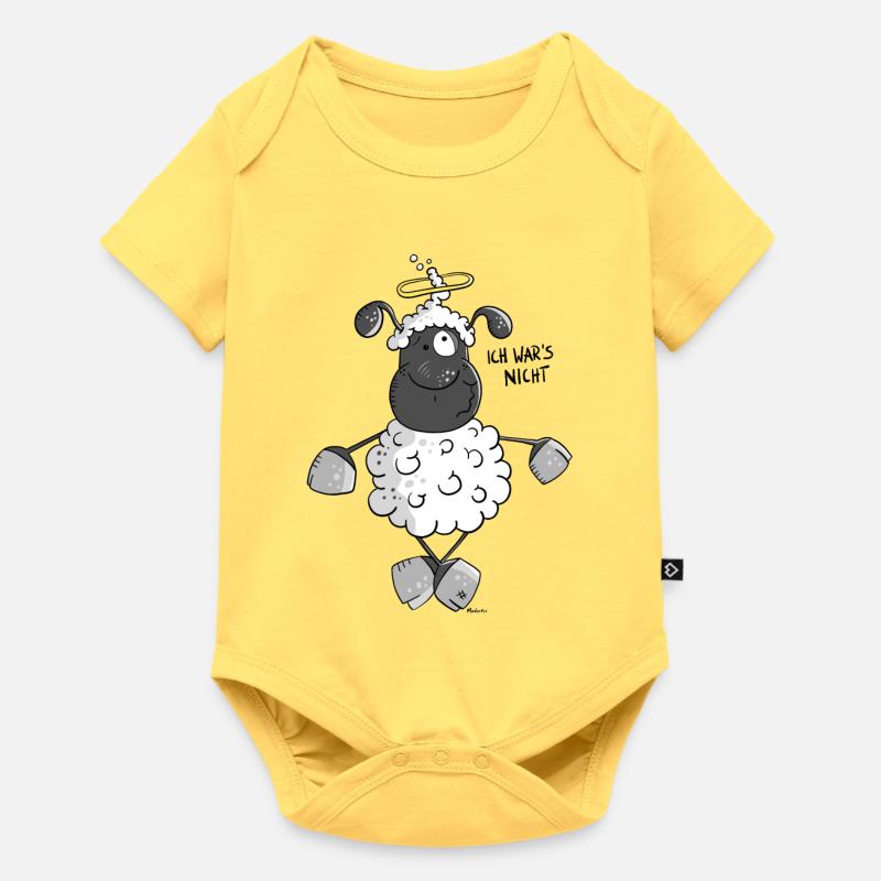 Unschuldslamm - Baby Premium Kurzarmbody - Pastellgelb