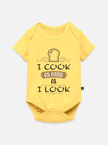 Hobbykoch - Baby Premium Kurzarmbody - Pastellgelb