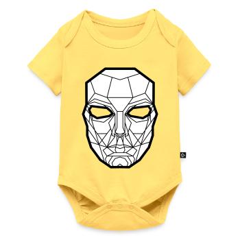 Kimura Mask White - Baby Premium short-sleeve bodysuit - sky yellow - Front