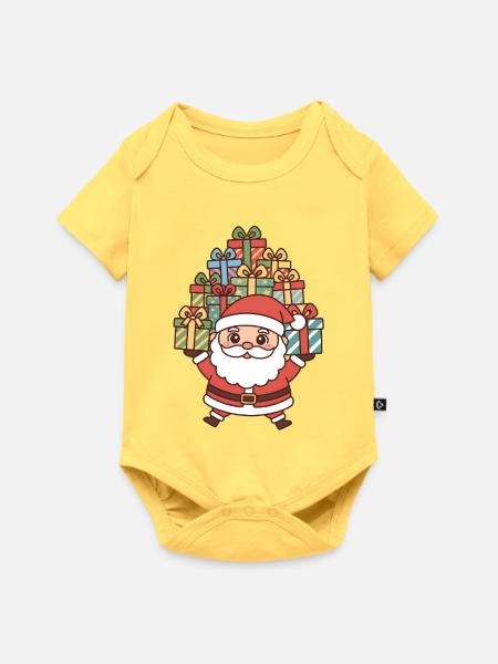 Weihnachtsmann Nikolaus - Baby Premium Kurzarmbody - Pastellgelb
