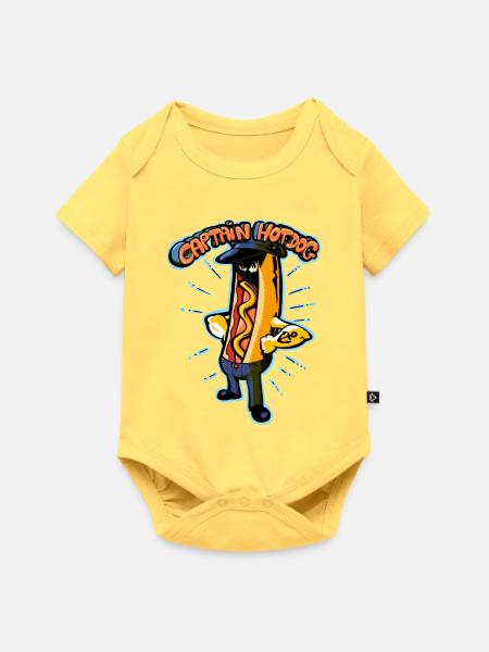Captain Hotdog - Baby Premium Kurzarmbody - Pastellgelb