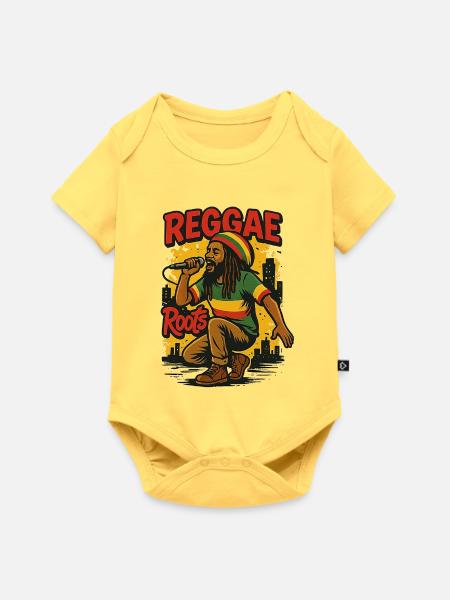 Reggae - Baby Premium Kurzarmbody - Pastellgelb