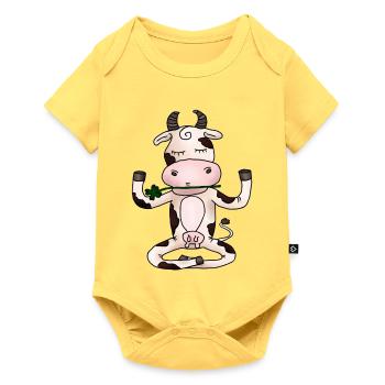 Yogakuh - Baby Premium Kurzarmbody - Pastellgelb - Vorne