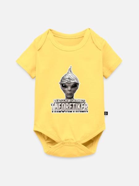 Verschwörungstheoretiker Alien - Baby Premium Kurzarmbody - Pastellgelb
