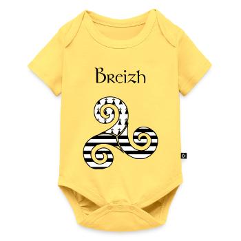 Britain - Baby Premium short-sleeve bodysuit - sky yellow - Front