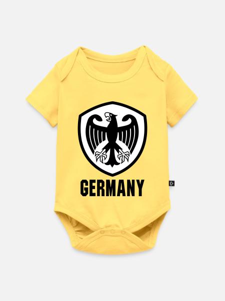 Bundesadler Wappen Germany - Baby Premium Kurzarmbody - Pastellgelb