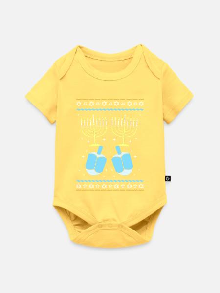 Chanukkah Hanukkah Hanukah - Baby Premium Kurzarmbody - Pastellgelb