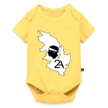 Corse du sud - Body à manches courtes Premium Bébé - jaune pastel - Devant