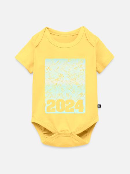 2024 - Baby Premium Kurzarmbody - Pastellgelb
