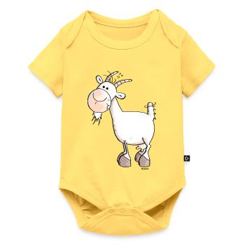 Charming Goat - Goats - Baby Premium short-sleeve bodysuit - sky yellow - Front