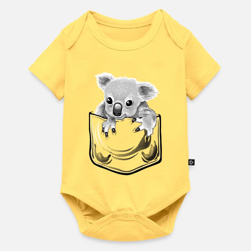 Koala pochette - Body à manches courtes Premium Bébé - jaune pastel