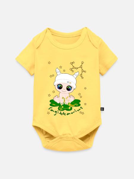 sternzeichen_sagitarius - Baby Premium Kurzarmbody - Pastellgelb