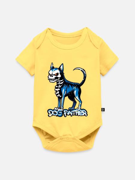 Hunde Vater - Baby Premium Kurzarmbody - Pastellgelb