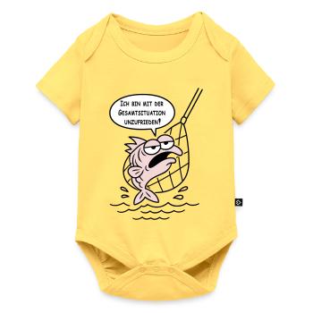 Insatisfait de la situation générale ! COULEURS PERSONNALISÉES ! - Body à manches courtes Premium Bébé - jaune pastel - Devant