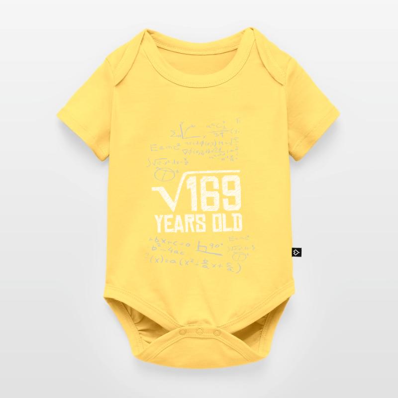 Square Root 169 13 Birthday Math Genius Baby Premium short-sleeve bodysuit