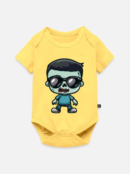 Zombie Halloween - Baby Premium Kurzarmbody - Pastellgelb