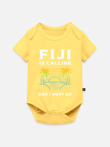 Fiji - Baby Premium Kurzarmbody - Pastellgelb