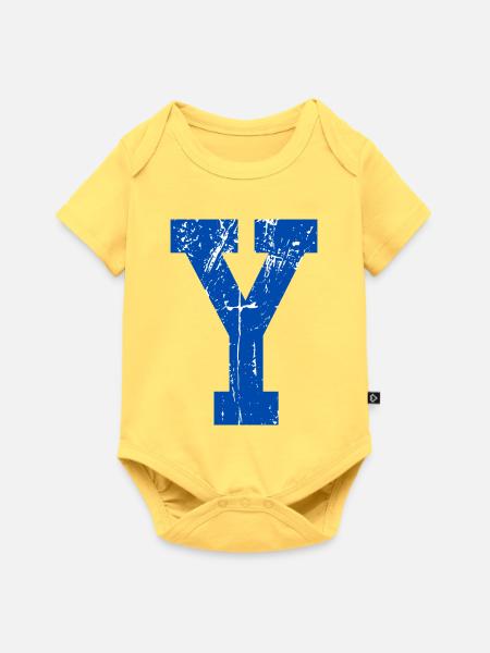 Letter y Retro Sport - Baby Premium Kurzarmbody - Pastellgelb