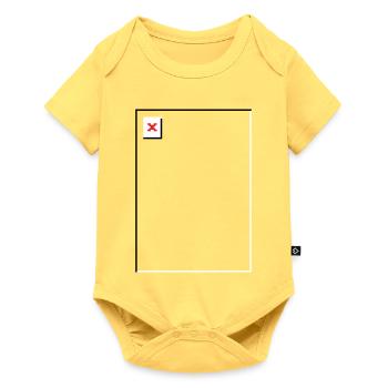 Missing Image – File Not Found Hochformat - Baby Premium Kurzarmbody - Pastellgelb - Vorne