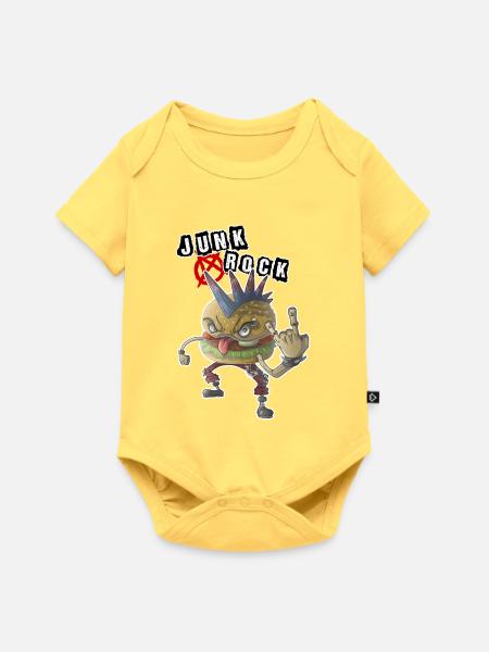 Junk Rock - Baby Premium Kurzarmbody - Pastellgelb
