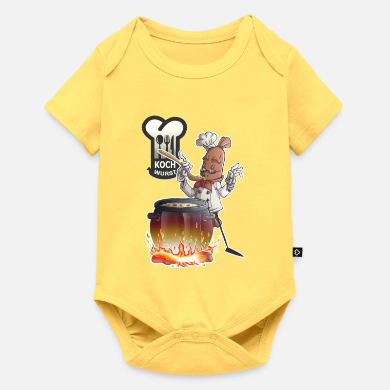 Saucisse cuite - Body à manches courtes Premium Bébé - jaune pastel