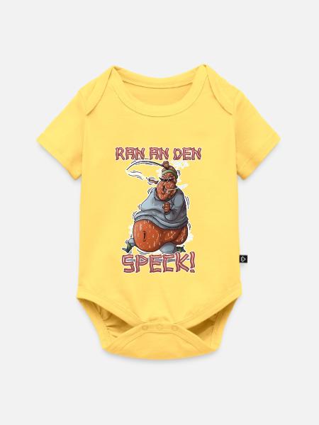 Ran an den Speck - Baby Premium Kurzarmbody - Pastellgelb