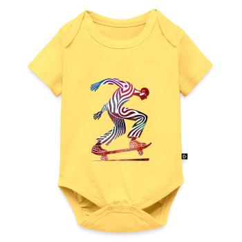 Tribal Skateboard Colorful - Baby Premium Kurzarmbody - Pastellgelb - Vorne
