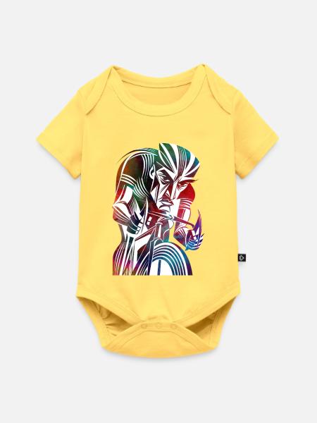 Radfahrer - Baby Premium Kurzarmbody - Pastellgelb