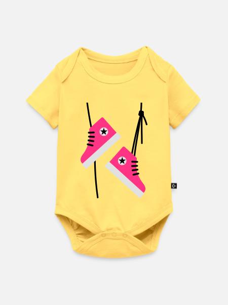 Chuckies - Baby Premium Kurzarmbody - Pastellgelb
