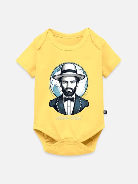 Amisch Mann - Baby Premium Kurzarmbody - Pastellgelb