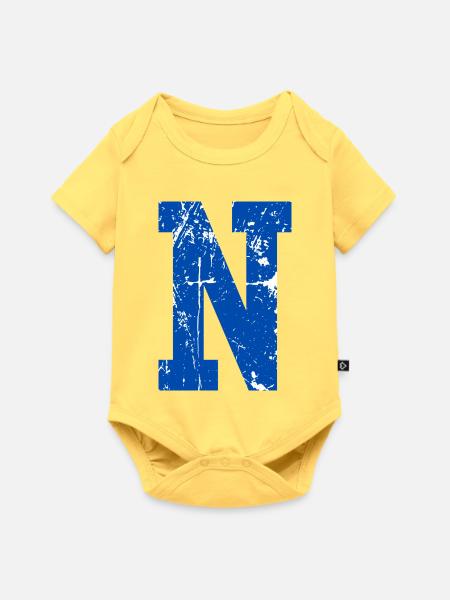 Retro Letter n Sport - Baby Premium Kurzarmbody - Pastellgelb