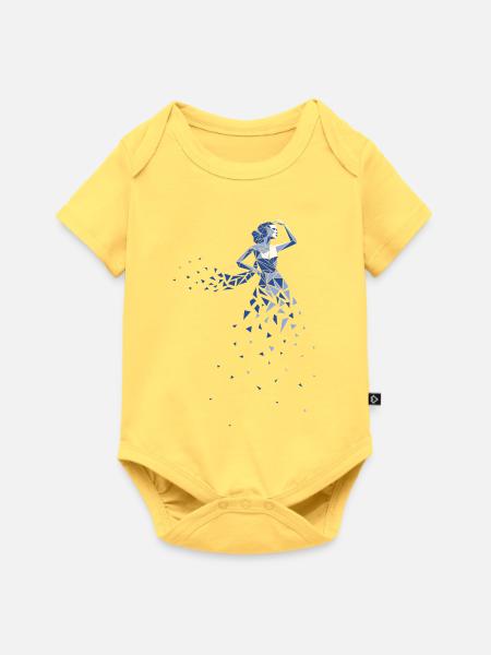 ORIGAMI SERBOWKA - Baby Premium Kurzarmbody - Pastellgelb