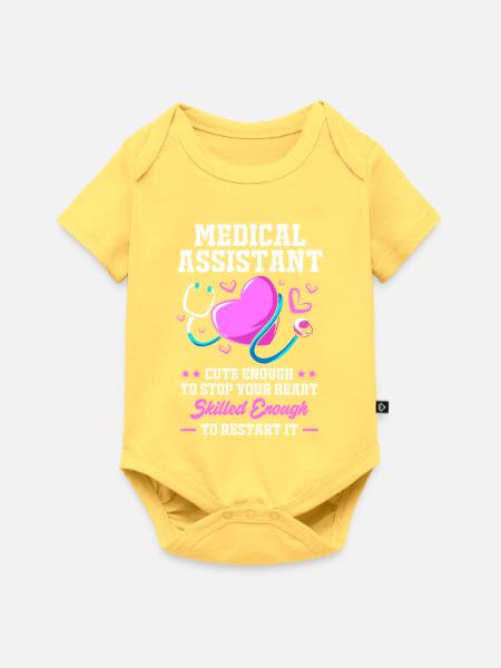 Arzthelferin MFA - Baby Premium Kurzarmbody - Pastellgelb