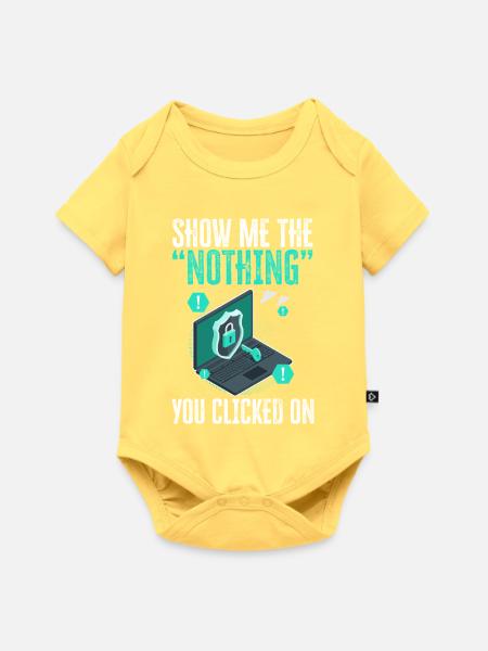 Lustiges Cybersicherheits-IT-Support-IT-Sicherheitsnetzwerk - Baby Premium Kurzarmbody - Pastellgelb