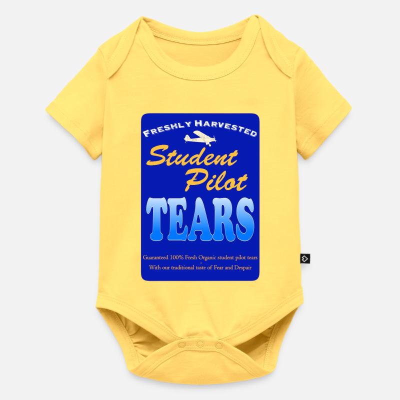 Student Pilot Tears - Body à manches courtes Premium Bébé - jaune pastel