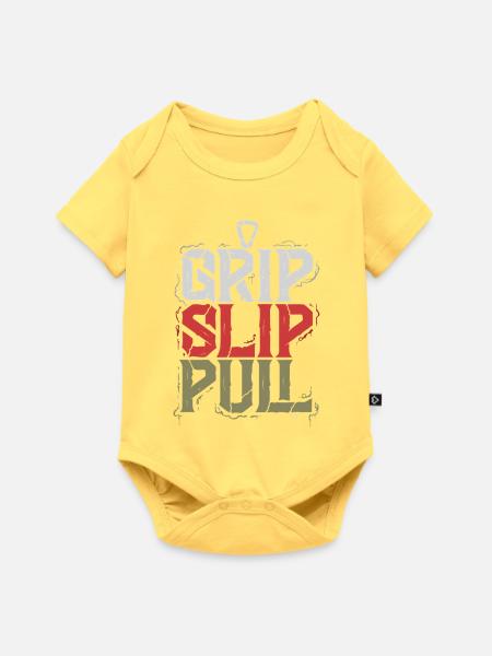Grip Slip Pullover - Baby Premium Kurzarmbody - Pastellgelb