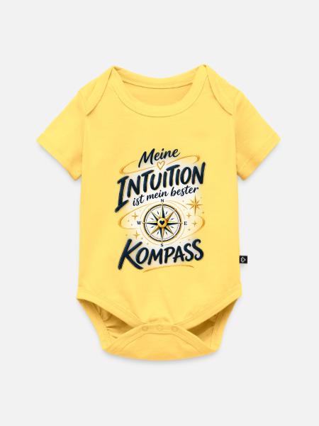 Meine Intuition – Bester Kompass - Baby Premium Kurzarmbody - Pastellgelb