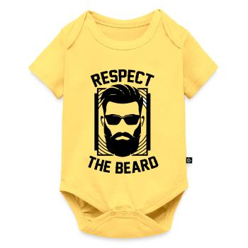 Respecter Le roi barbe respecte Barde - Body à manches courtes Premium Bébé - jaune pastel - Devant