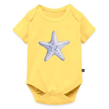 Delicate Starfish Watercolor - Baby Premium short-sleeve bodysuit - sky yellow - Front