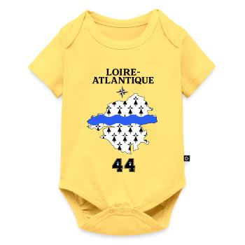 Loire Atlantique 44 - Body à manches courtes Premium Bébé - jaune pastel - Devant