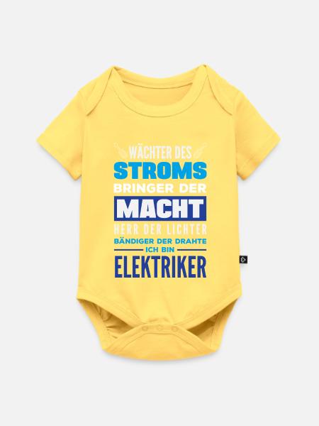Wächter Des Stroms Elektriker - Baby Premium Kurzarmbody - Pastellgelb