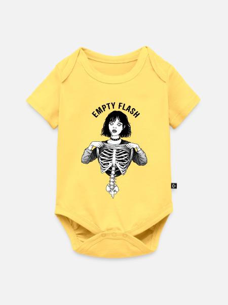 Leere Flash Skeleton - Baby Premium Kurzarmbody - Pastellgelb