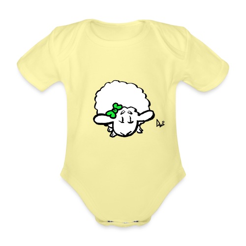 Vauvan karitsa (vihreä) - Vauvan lyhythihainen luomu-body