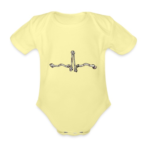 Bone ECG - Organic Short-sleeved Baby Bodysuit
