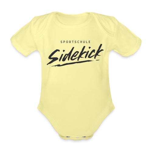 Sidekick Schwarz - Baby Bio-Kurzarm-Body