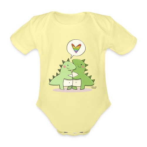 LGBTQIA+ dinosauri - Body ecologico per neonato a manica corta