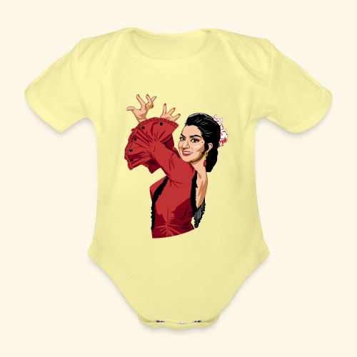 LOLA Flamenca - Body orgánico de manga corta para bebé