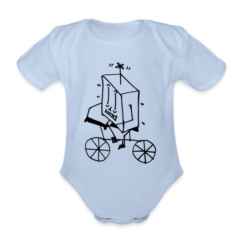 bike thing - Organic Short-sleeved Baby Bodysuit